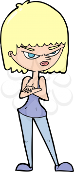 Royalty Free Clipart Image of an Angry Woman
