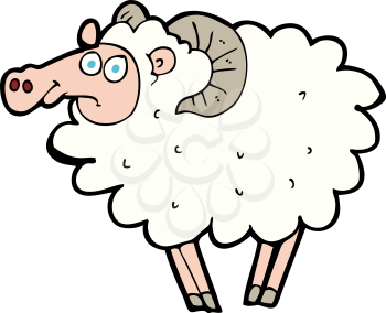 Royalty Free Clipart Image of a Ram