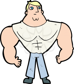Royalty Free Clipart Image of a Body Builder
