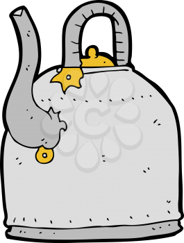 Royalty Free Clipart Image of an Iron Kettle