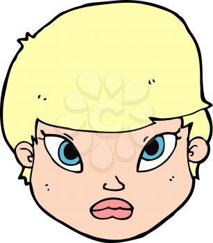 Royalty Free Clipart Image of a Female Face