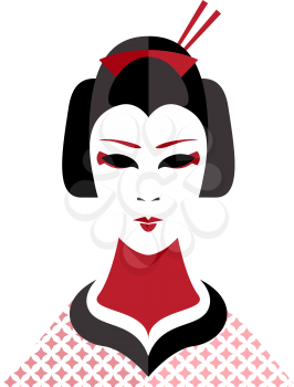 Traditional japanese geisha makeup