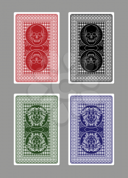 Skulls and Lions poker cards