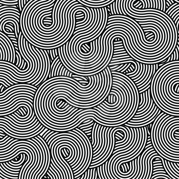 Circles and swirls vitage seamless pattern eps 10