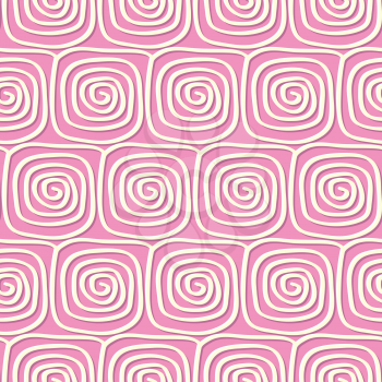 Circles and swirls vintage seamless pattern in vintage style