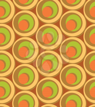 Circles and swirls vintage seamless pattern eps 10
