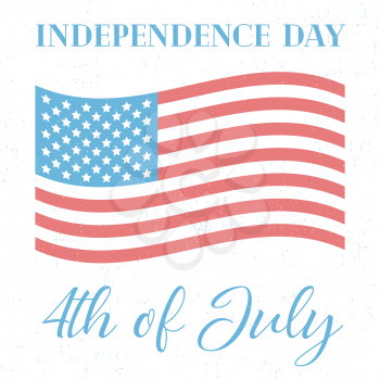4th of July, independence day of the United States of America, vector grunge poster