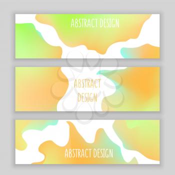 Abstract round design in colorful modern  style, vector banner
