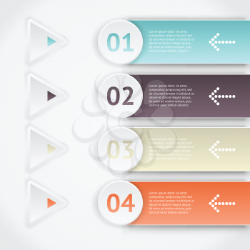 Modern business origami style options banner. Vector illustration. Vector arrows. For workflow layout, number options, step up options, web design, infographics.