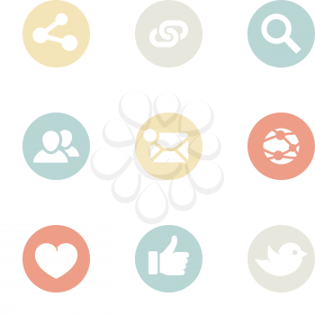 Set of social network icons