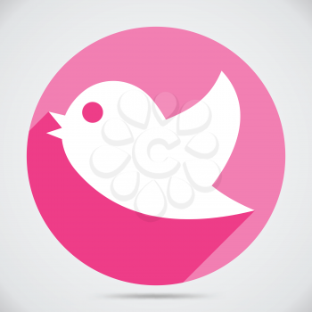 Flying bird icon isolated on white background. Vector illustration