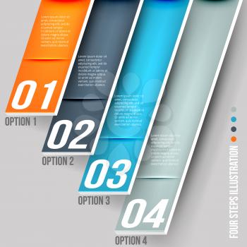Modern business origami style options banner. Vector illustration. For workflow layout, diagram, number options, step up options, web design, infographics.