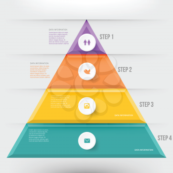 Modern triangle infographics element number template. Vector illustration. can be used for workflow layout, diagram, business step options, banner, web design