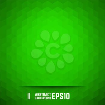 Green abstract cube background. Vector illustration.