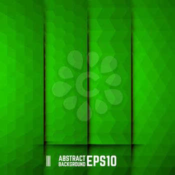 Set of Green Abstract Backgrounds. Four Patterns. Vector illustration.