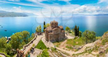 Jovan Kaneo church in Ohrid in a beautiful summer day, Republic of Macedonia