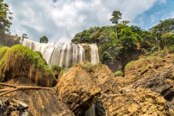 Elephant waterfall in Dalat, Vietnam in a summer day