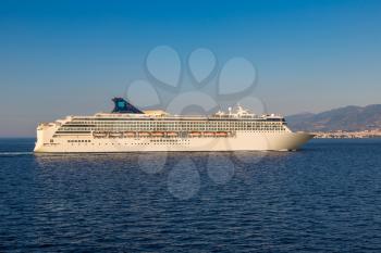 Cruise ship in Italy in a beautiful summer day