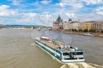 Parliament building in Budapest in Hungary in a beautiful summer day