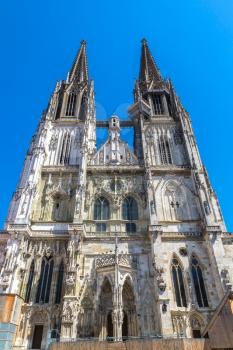 Regensburg Cathedral St. Peter, Germany in a beautiful summer day