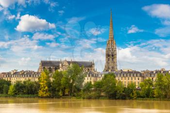 St Michel cathedral in Bordeaux in a beautiful summer day, France