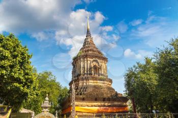 Wat Lok Molee (Wat Lok Moli) - Buddhists temple in Chiang Mai, Thailand in a summer day