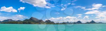 Panorama of Surat Thani, Thailand in a summer day