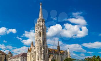 St. Matthias Church in Budapest in Hungary in a beautiful summer day