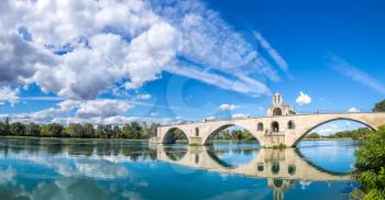 Saint Benezet bridge in Avignon in a beautiful summer day, France