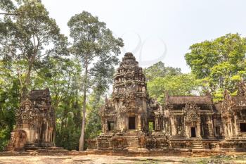 Thommanon temple ruins is Khmer ancient temple in complex Angkor Wat in Siem Reap, Cambodia in a summer day