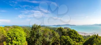 Panorama of  Phuket in Thailand in a summer day