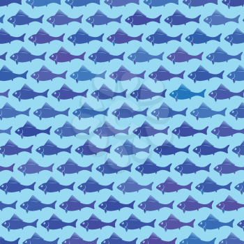 colorful illustration with  abstract fish background for your design