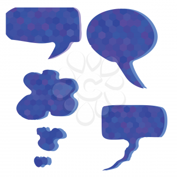  illustration with  blue speech bubbles for your design