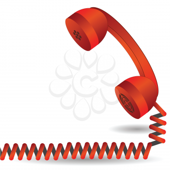 colorful illustration with red telephone  for your design