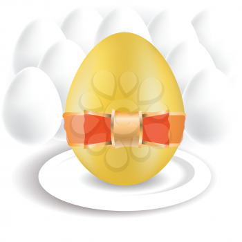 colorful illustration with  happy easter egg for your design