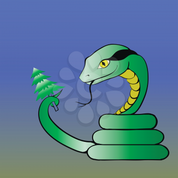 illustration with snake for your design