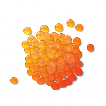 colorful illustration with red caviar for your design