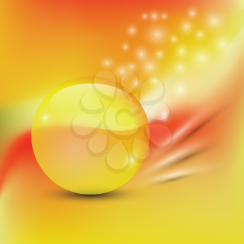 colorful background  with  yellow sphere  for your design