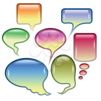 colorful background  with  speech bubbles  for your design