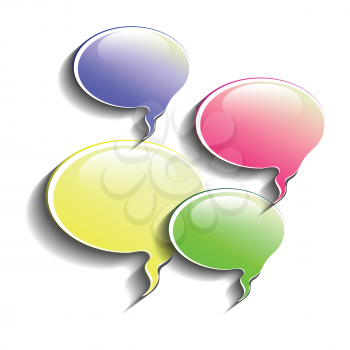 colorful illustration with speech bubbles for your design