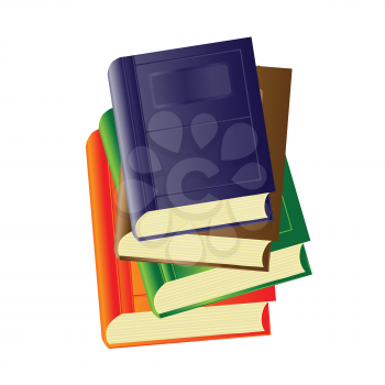 colorful illustration with books for your design