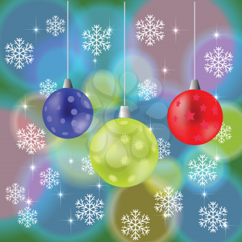 colorful illustration with  abstract christmas background for your design