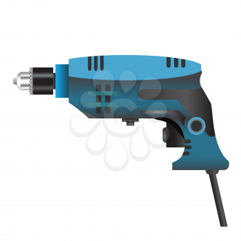 colorful illustration with drill for your design