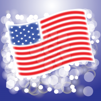 colorful illustration with American flag for your design
