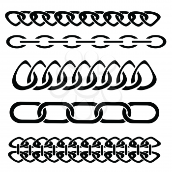 colorful illustration with silhouettes of chain on a white background  for your design