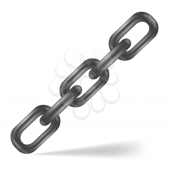  illustration with strong chain on a white background  for your design