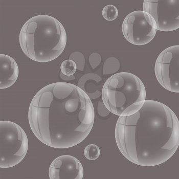  illustration with soap bubbles  on a gray background