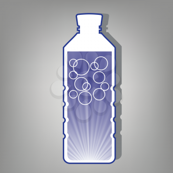colorful illustration with mineral water  on a gray background