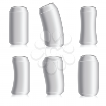  illustration  with drink can set on white background