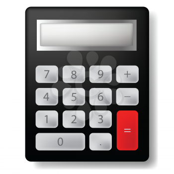 colorful illustration  with calculator  on white background